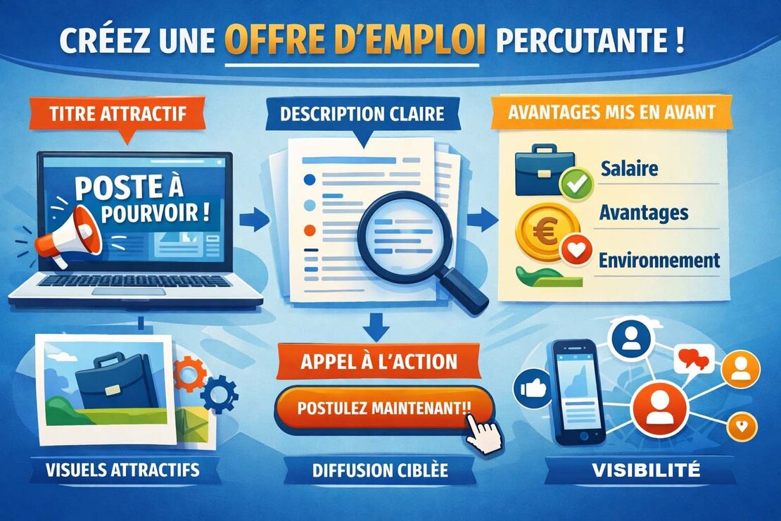 Création d’une offre d’emploi sur le tableau de bord