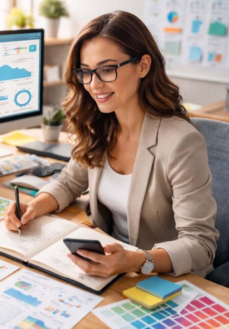 Créatifs en communication visuelle au travail