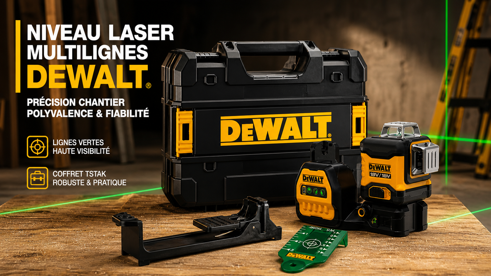 Niveau laser multilignes DEWALT – Précision et performance pour vos chantiers