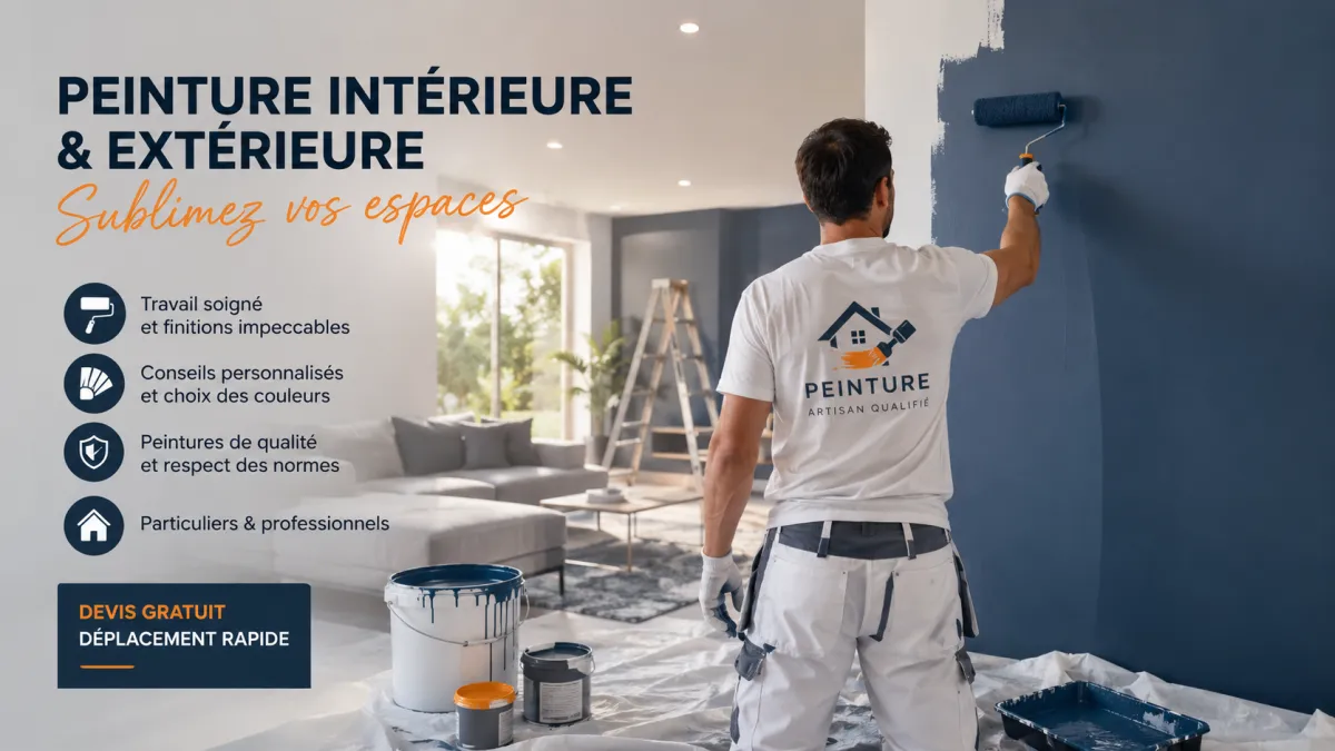 Peintre en bâtiment – Travaux soignés pour intérieur & extérieur