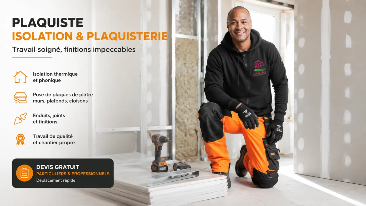Plaquiste & Isolation – Travaux soignés pour particuliers et professionnels